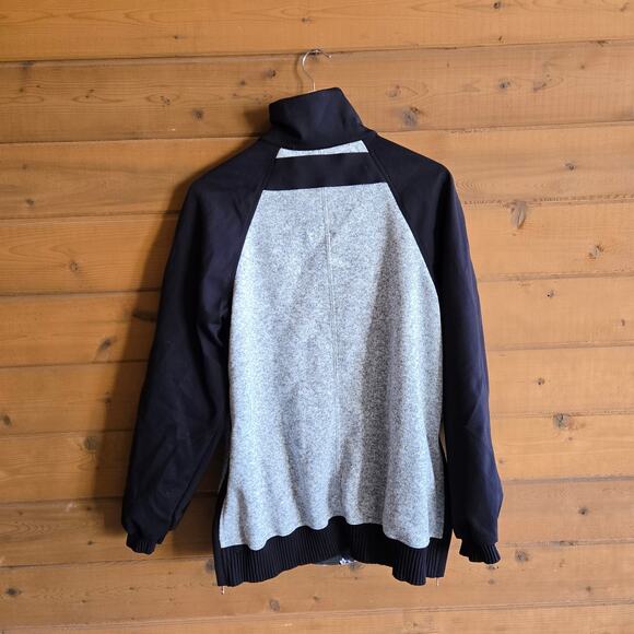 Lululemon Reversible Bomber Both Ways Atomic Flower Jacket Heather Gray 12 Coat - Picture 3 of 14